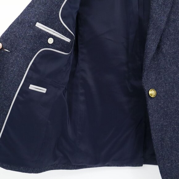 J. Crew Long Parke Wool Blazer Womens 2 Navy Professional Office Career Preppy - Picture 6 of 16